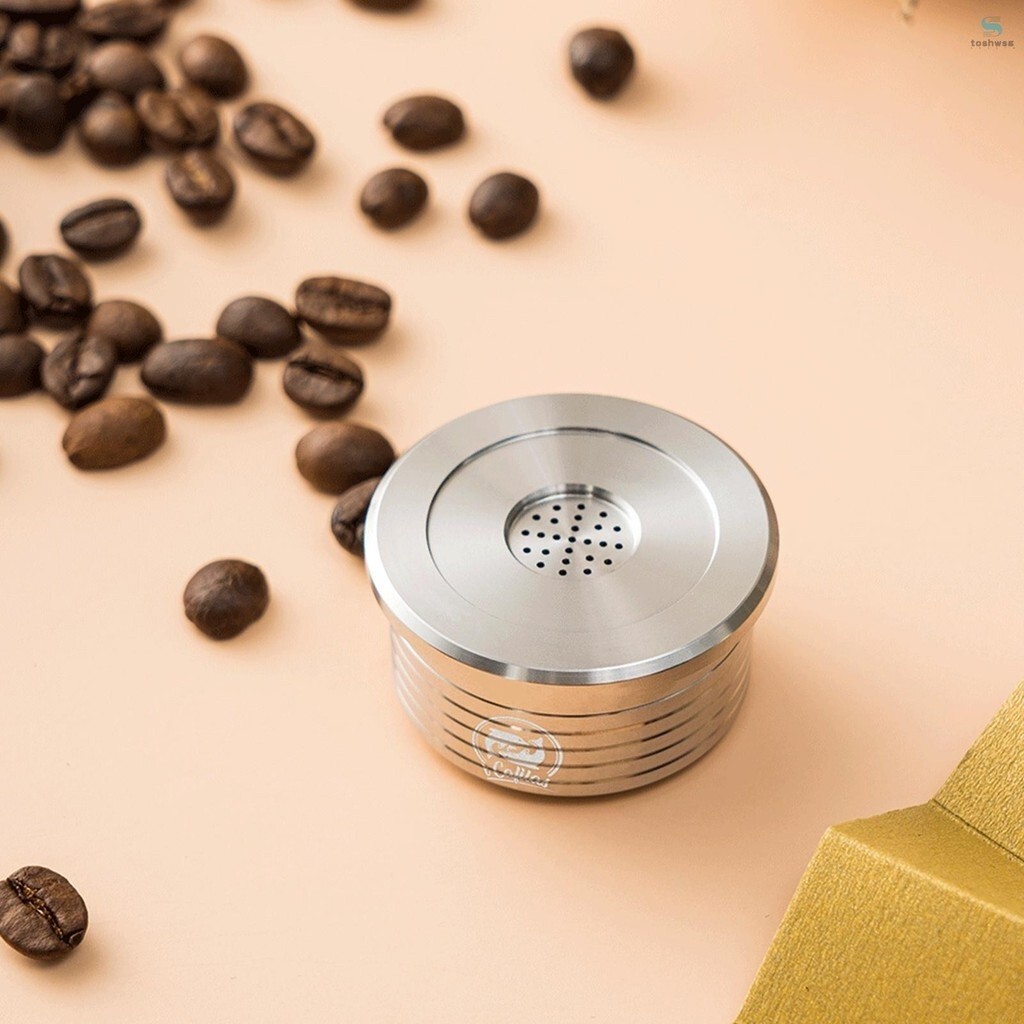 （topshowm1）Cafilas Stainless Steel Reusable Coffee Capsules Reusable Coffee Capsule Cup Filter Compa