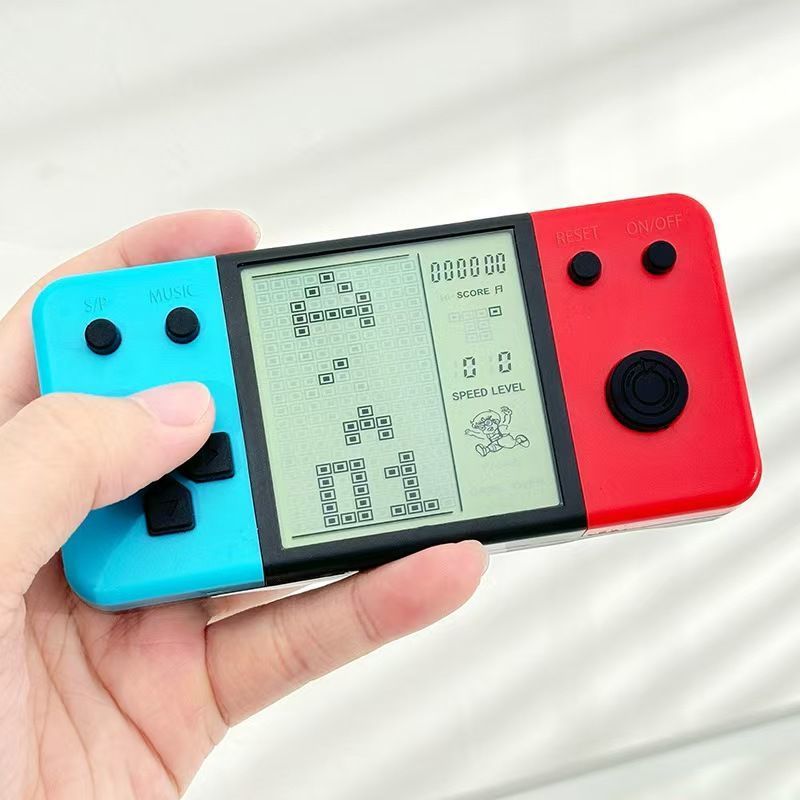Nostalgic Classic Tetris Game Console Retro Large Screen Puzzle Breakthrough Mute Game Toys