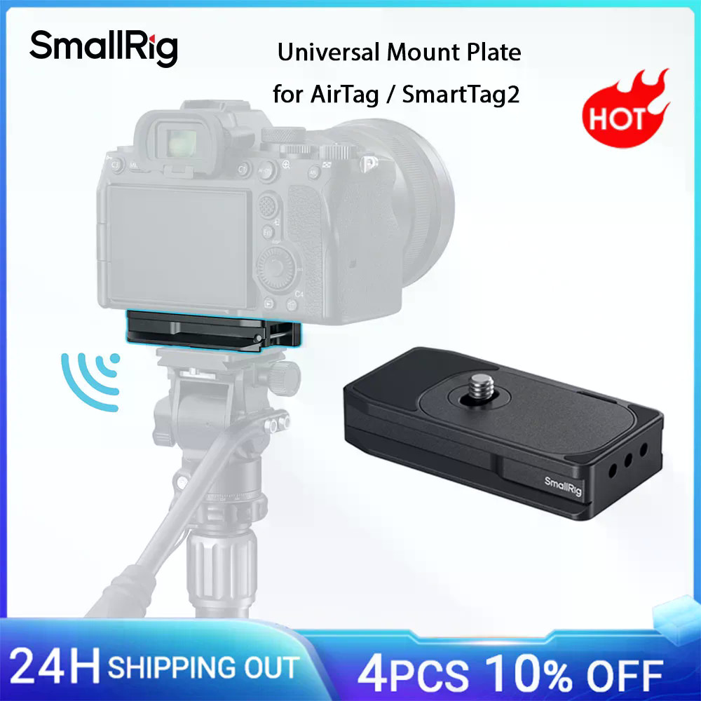 SmallRig Universal Mount Plate สําหรับ AirTag / SmartTag2 สําหรับ Sony A7S III/A7R III /A6700/FX30/Z