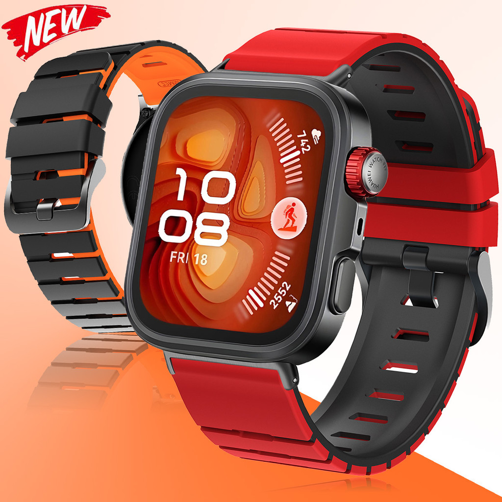 Dual สี 22 มม.สายนาฬิกาซิลิโคนสําหรับนาฬิกา Huawei Fit5/Pro/Fit4/3, รูปแบบเปียโนกีฬาสําหรับ Redmi 6 5 4 Correa
