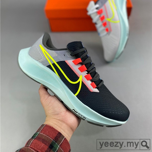 พร้อมสต็อก NK Zoom Pegasus 38 รองเท้าผ้าใบลําลอง Unisex สีดํา/น้ําเงิน/เหลือง