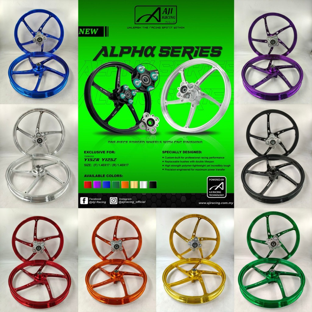 (1.40/1.40)(CUSTOM)(ALPHA-R)(AJI RACING) SPORTRIM SPORT RIM Y15ZR / Y16ZR .40/1.40 Y15 Y16 5 BATANG 