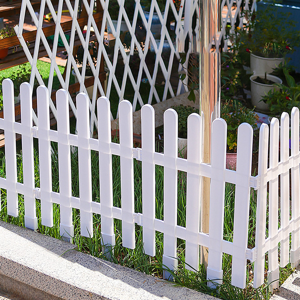 รั้ว PVC ตกแต่งสวนสีขาว | 1 ชิ้น ต่อเชื่อมได้ไม่จำกัด วัสดุเกรดพรีเมียม ใช้ได้ทั้งในและกลางแจ้ง