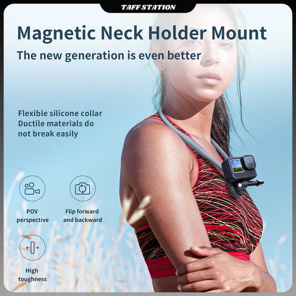 TELESIN ที่ยึดคอแม่เหล็กสําหรับสมาร์ทโฟน GoPro - TE-HNB-002