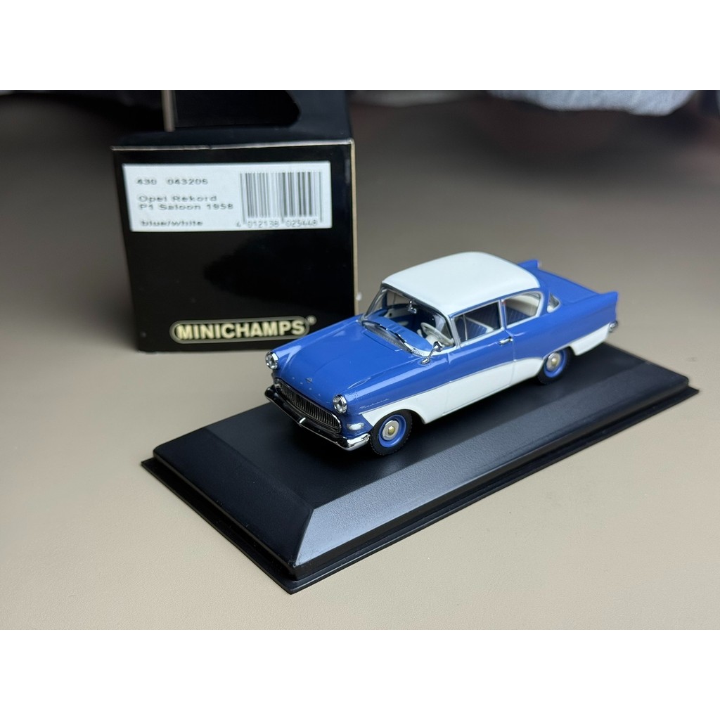 Mini Switch on Delivery Mini Cut 1/43 Opel Opel Rekord P1 Saloon Blue White Welcome to Questions Fro