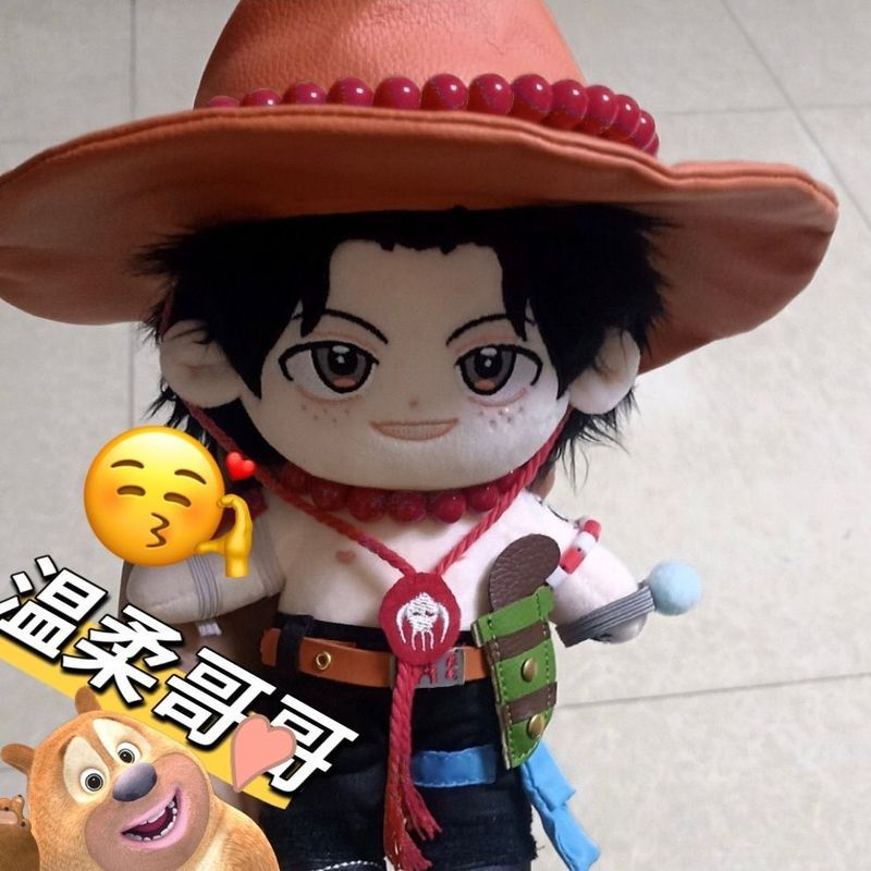 【พร้อมส่ง】ตุ๊กตาวันพีซ One Piece Cotton Doll 20cm Ace Two-Dimensional q Version ตุ๊กตาญี่ปุ่น