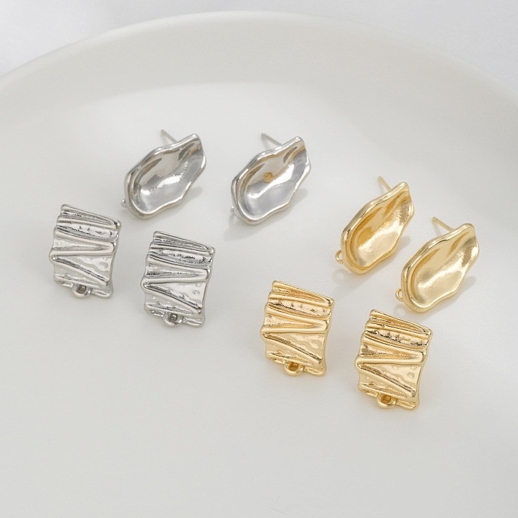 แหวนต่างหูแบบพิเศษ งานDIY สร้อยเงิน 925 โคเวอร์ด้วยทองคำ 14K พร้อมอุปกรณ์เสริม RI6J