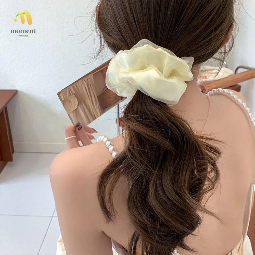 MOMENT สร้อยผม Elegant Organza สีดำ beige khaki, ออกแบบพริ้วไหวแบบยืดหยุ่น ตกแต่งทรงผมได้หลากสไตล์