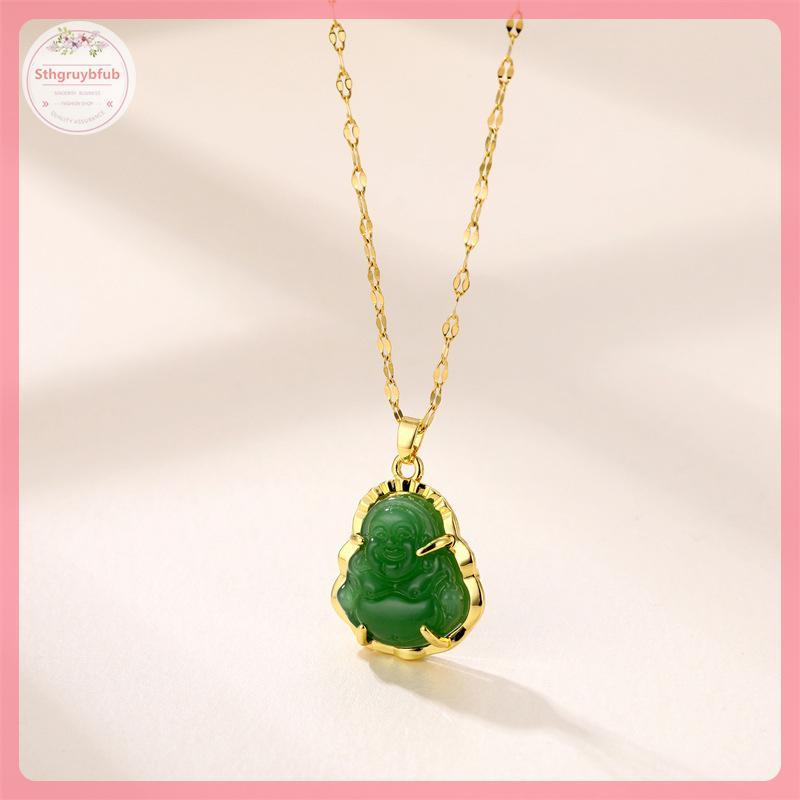 STHB สร้อยคอพระพุทธรูปสําหรับผู้หญิงเครื่องประดับหรูหรา Buddah สร้อยคอจี้วันเกิดประณีต VN