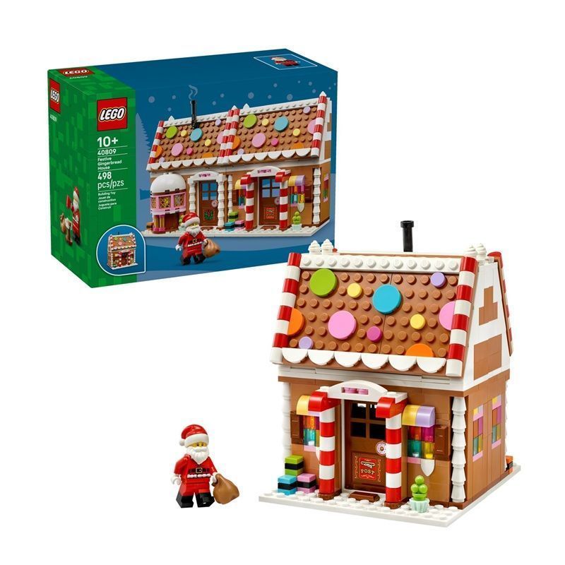 พร้อมสต็อกสไตล์ใหม่เลโก้เลโก้วันหยุดซีรีส์40809บ้านขนมปังขิงวันหยุดเด็กอาคารบล็อกของเล่นของขวัญตุลาค