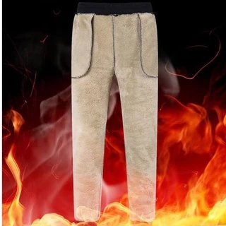 M-5XL ฤดูหนาวซับขนสัตว์หนากางเกงกลางแจ้ง หลวมสบายๆความร้อน Sweatpants กางเกงสีดําสีเทา กางเกงสแลค