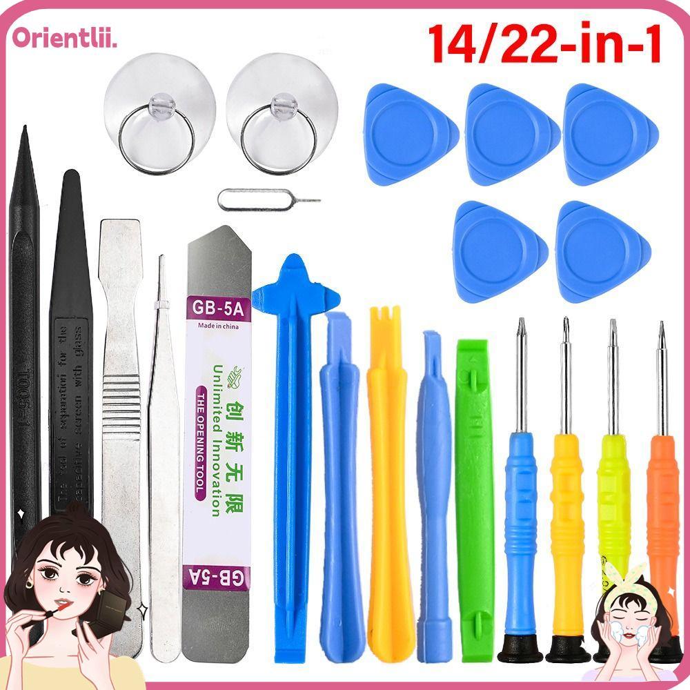 เครื่องมือซ่อมโทรศัพท์มือถือ ORIENTTK 14/22-in-1 คู่มือเครื่องมือถอดโทรศัพท์, เครื่องมือมือมืออาชีพช