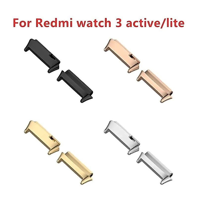 2pcs สายนาฬิกาอะแดปเตอร์สําหรับ Redmi watch 3 active เปลี่ยนขั้วต่อโลหะ Link สิ่งที่แนบมาสําหรับ Redmi watch 3 lite สร้อยข้อมืออุปกรณ์เสริม