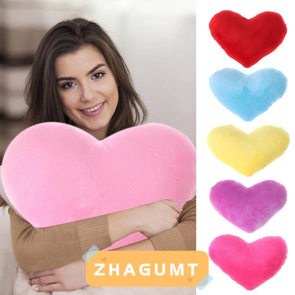 ZHAGUMT366KB หมอนตุ๊กตาหัวใจสีชมพูสําหรับวันเกิดตกแต่งบ้านตุ๊กตาหมอน