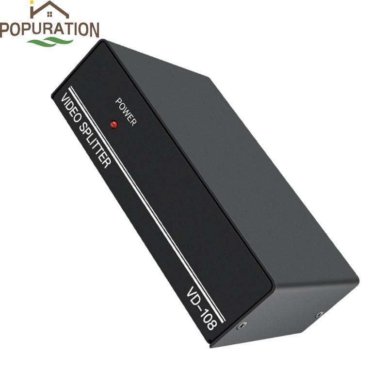 POP Professional 1 In 8Out BNC Video Signal Splitter BNC Video Splitter พร้อมความทนทานเคสโลหะสําหรับ
