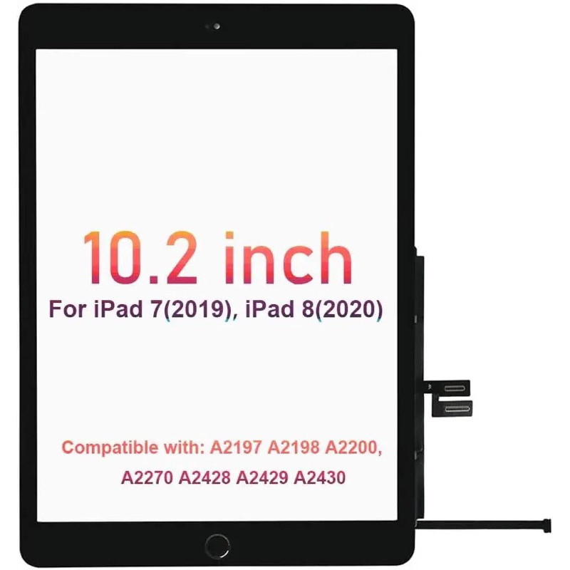 หน้าจอสัมผัส Digitizer สําหรับ 6th Gen iPad_7th Gen A2197 A2198 สําหรับ iPad_8th A2428 A2429 A2430 i
