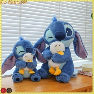 Stitch Hug Duck Doll ตุ๊กตาเด็ก Stitch Plush Toy Ragdoll ของขวัญวันเกิดวันวาเลนไทน์ 25cm