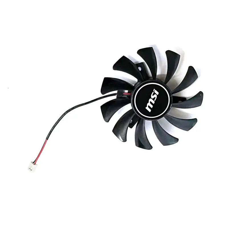 75 มม.2Pin HA8010H12F-Z GTX 1030 พัดลมสําหรับ MSI Geforce GTX 750Ti 750 N740 GTX730 GTX740 R7 250 กร