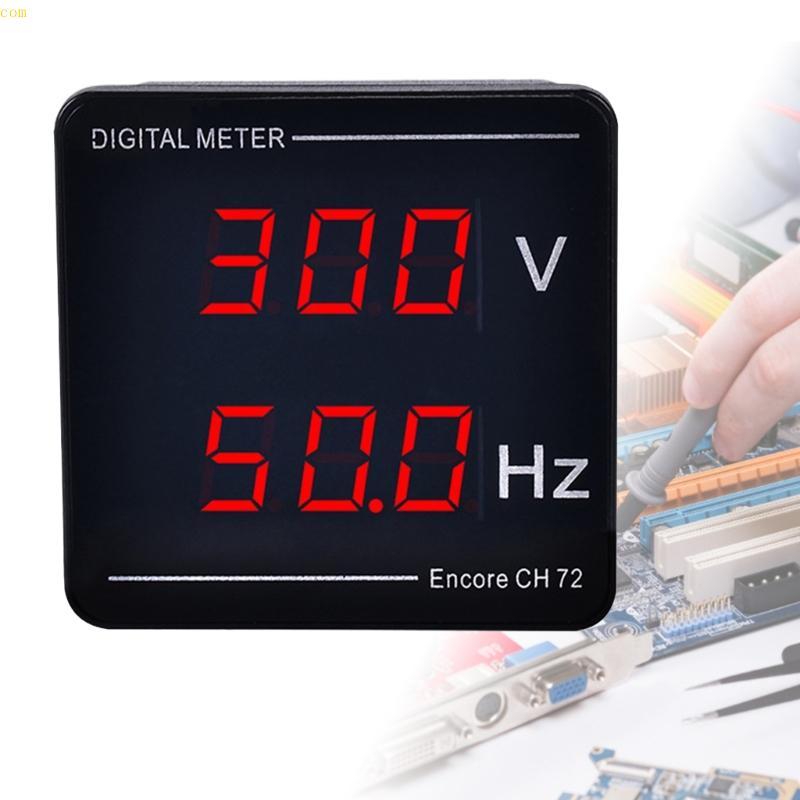 CBY * โวลต์มิเตอร์แบบดิจิตอล HZ-Meter 2in1 มัลติมิเตอร์แผงจอแสดงผล LED แรงดันไฟฟ้าความถี่ Meter Tester สําหรับในครัวเรือน Industria