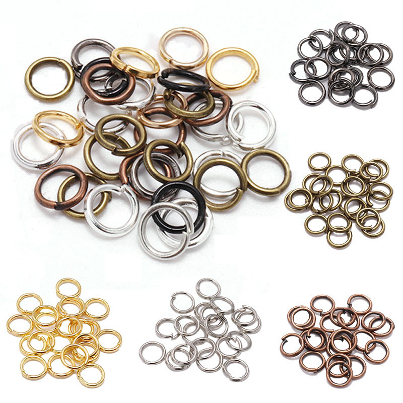 ห่วงเปิด DIY 200 ชิ้น 3-14mm ห่วงเดี่ยว อะไหล่เชื่อมต่อสร้อยคอ สร้อยข้อมือ ต่างหู