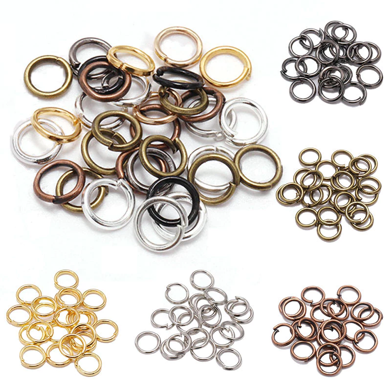 ห่วงเปิด 200ชิ้น 3-12mm แหวนเชื่อมต่อวงแหวนแยก DIY พวงกุญแจ สร้อยคอ สร้อยข้อมือ ต่างหู อุปกรณ์เครื่องประดับ