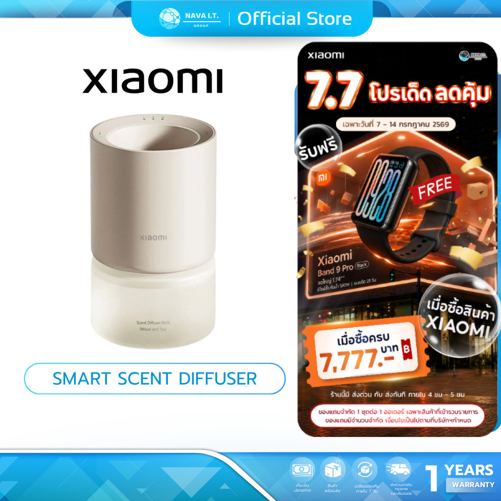 (มีส่งด่วน) Xiaomi Smart Scent Diffuser เครื่องหอม โคมไฟอโรม่า | ไฟบรรยากาศ 16 ล้านสี | การควบคุมผ่านแอพ Xiaomi Home