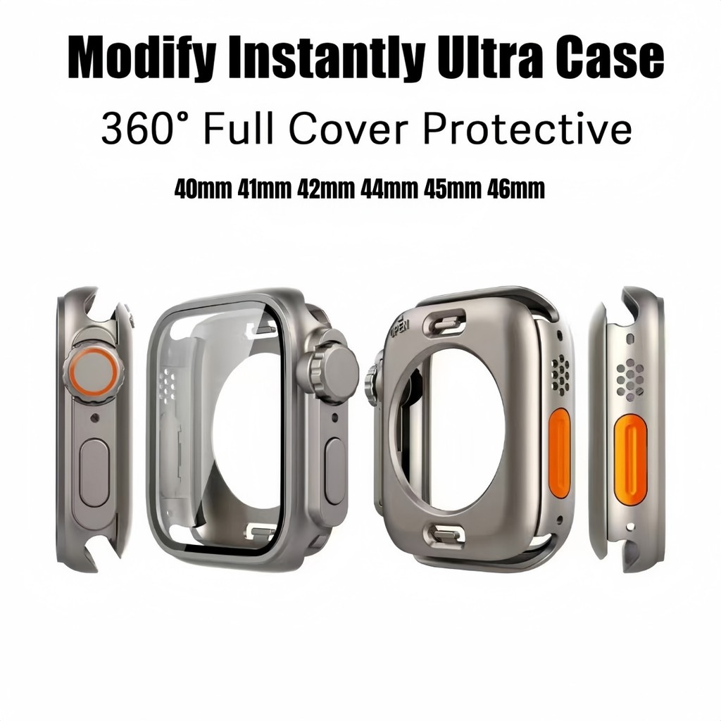เคส Apple Watch แบบกันกระแทก พร้อมฟิล์มกันรอย แข็งแรง สำหรับ iWatch Series 4-11 Ultra ขนาด 40 41 42 