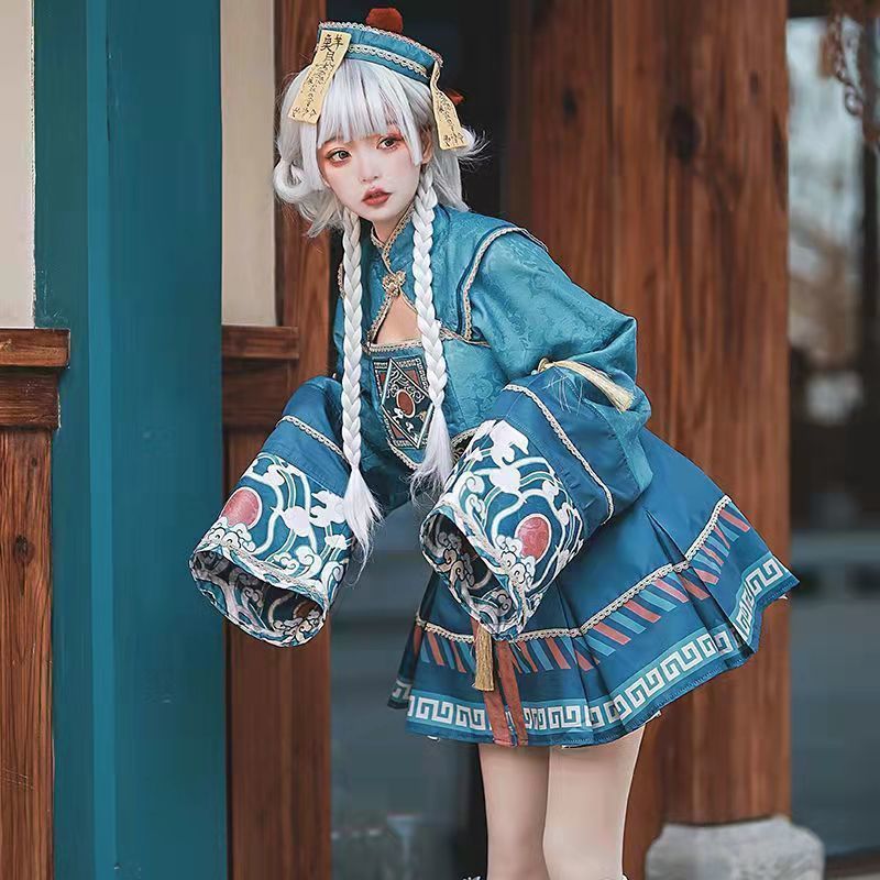 么么哒lolita小僵尸服女洛丽塔JSK万圣节角色扮演日常连衣裙7.2 ชุดคอสตูมโลลิต้า ลิตเติ้ลซอมบี้สำหรับผู้หญิง, ชุดโลลิต้า JSK สำห