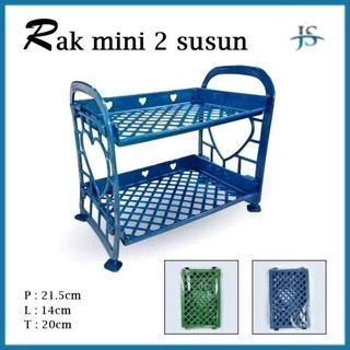 JS Rak Dapur Rak Susun 2 Tingkat Organizer Tempat Penyimpanan Kosmetik