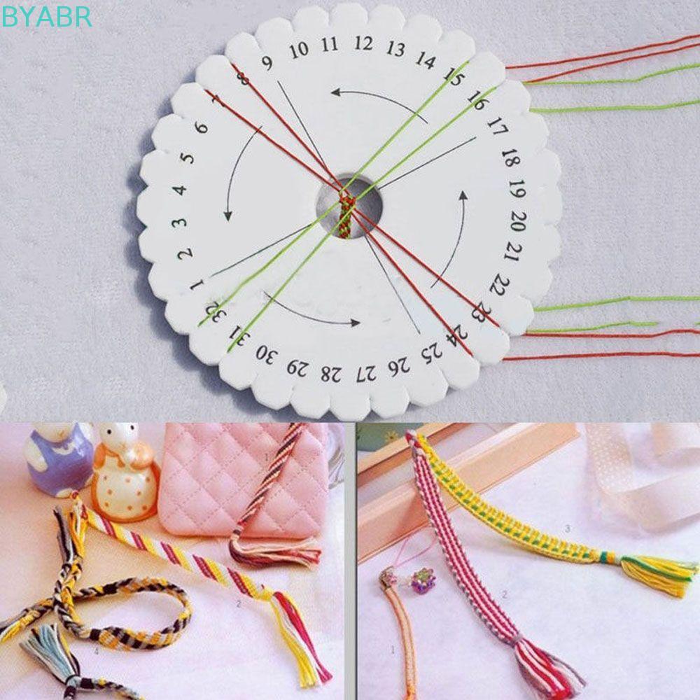 BYABR Disc Disk ถาด 2PCS Braided Disc/Disk DIY 100mmx10mm รอบ Kumihimo