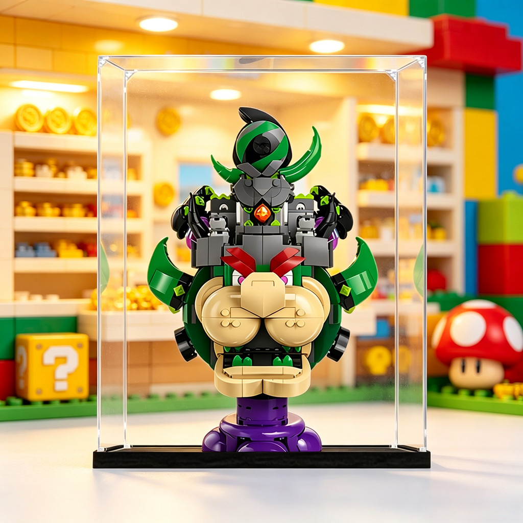 อะคริลิคกล่องแสดงกล่องเก็บสําหรับ 72042 Prince Florian & Castle Bowser