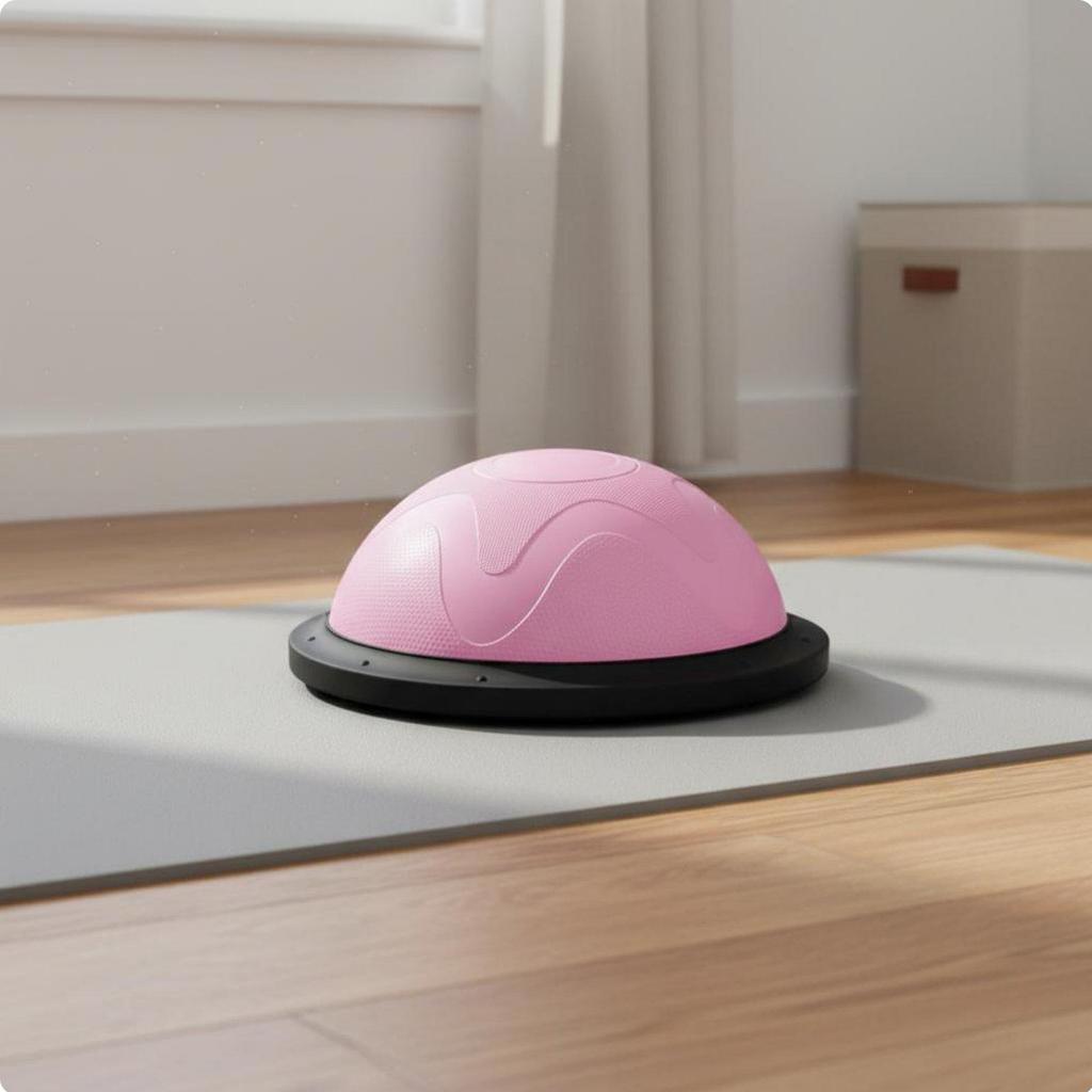 [arutoxalc] Balance Stability Ball การฝึกอบรม Half Balance Ball สีม่วง 58CM