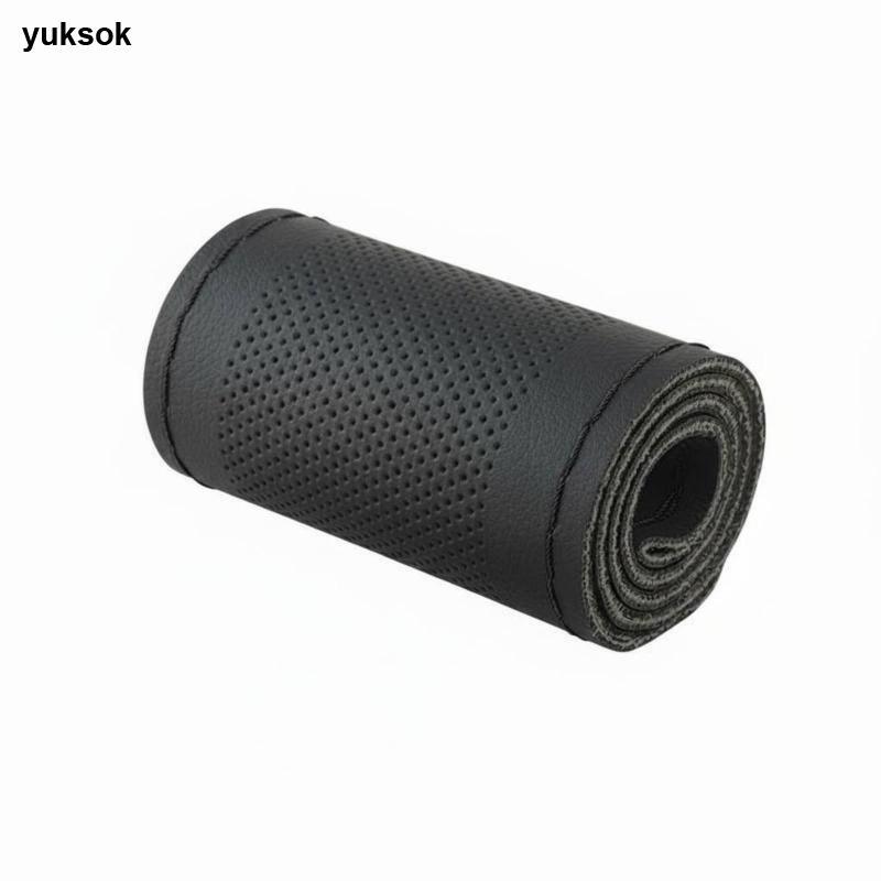 [yuksok] ฝาครอบพวงมาลัย Fit แบบกําหนดเอง DIY ปลอกแฮนด์หนังระบายอากาศแบบเย็บมือสําหรับอุปกรณ์เสริมสําหรับการปรับแต่งรถยนต์