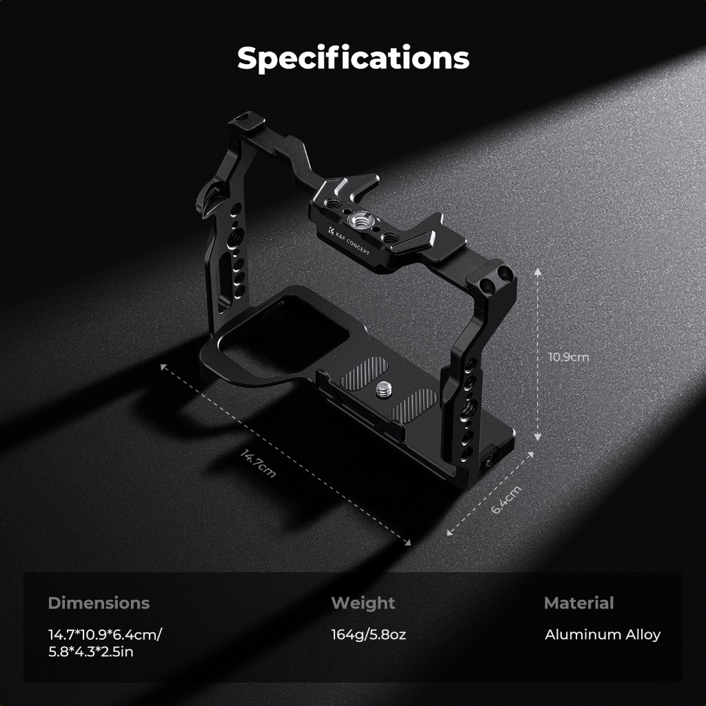 K&F CONCEPT กรงกระต่ายกล้องเต็มรูปแบบสําหรับกล้อง Sony A7M5/A7M4/A7R5/A7M3/A7R3