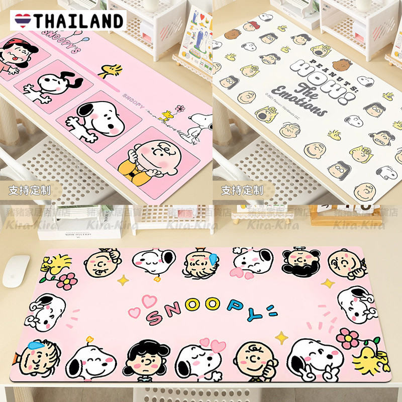 【TH】 แผ่นรองเมาส์ Snoopy หนา Seaming น่ารัก Snoopy คอมพิวเตอร์เดสก์ท็อป Pad แผ่นรองคีย์บอร์ดกันลื่นแผ่นรองเมาส์