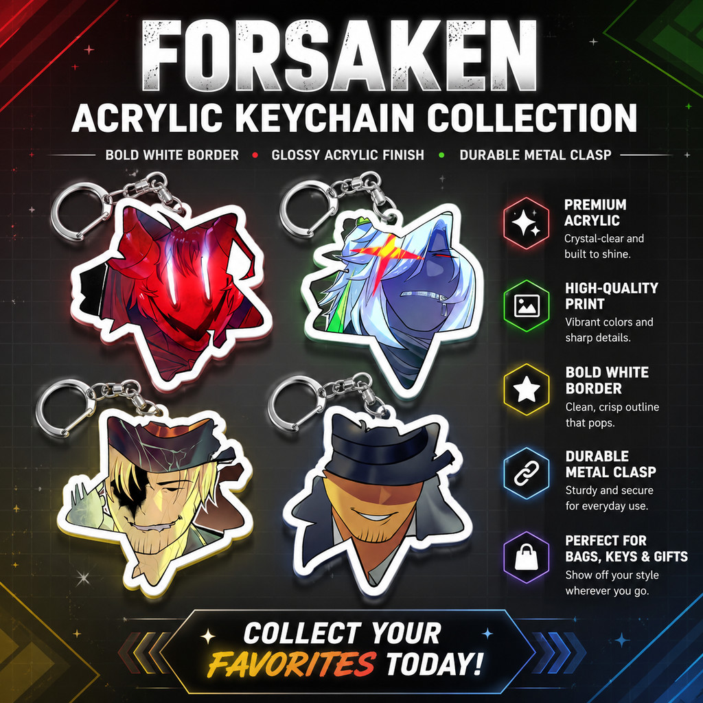Ganci / Gantungan Kunci Akrilk ROBLOX FORSAKEN STAR KEYCHAIN (C00LKIDD, 1X1 BETRAYED, GASHARPOON, MA