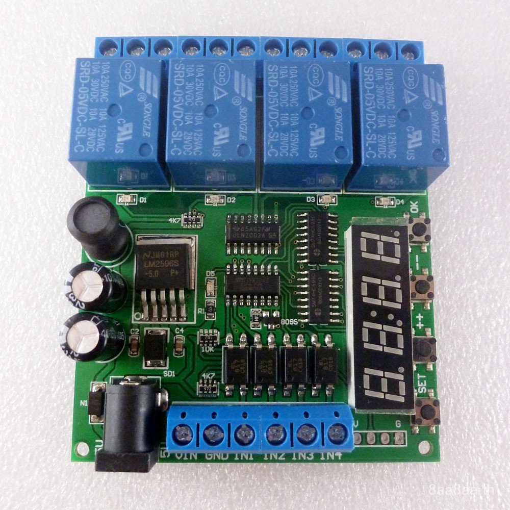 DC 5V 9V 12V 24V 4-Channel Digital Tube Multi-Function Delay Time Timing Relay 0WAV