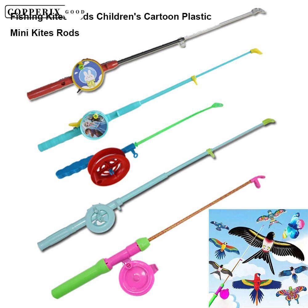 COPPERIX Mini Kites Rods, Diverse สไตล์ยืดเด็กตกปลา Kites Rods, คุณภาพสูง 50 เมตร 38 ซม./58 ซม./80 ซม.การ์ตูนเบ็ดตกปลาสําหรับของขวัญเด็ก