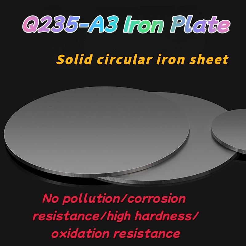 Solid Iron Disc Φ90mm-Φ300mm A3 แผ่นเหล็กคาร์บอน Q235 รอบปะเก็นแบนหนาเหล็กแผ่นบาง