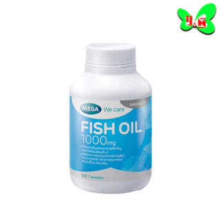 MEGA Fish Oil 1000 mg. เมก้า ฟิชออย (1ขวด 200เม็ด) วีแคร์