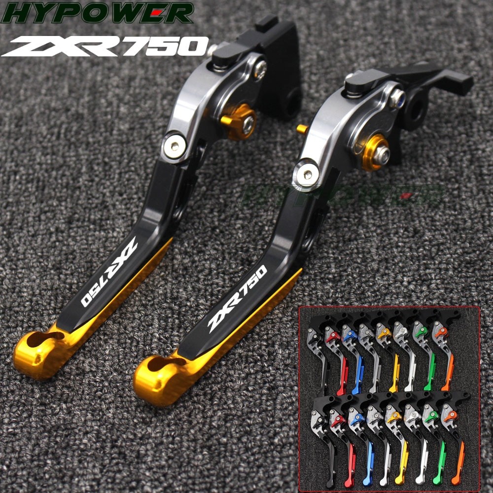 สําหรับ Kawasaki ZXR750 ZXR 750 1989-1995 รถจักรยานยนต์เบรค Levers ปรับพับจักรยาน CNC คลัทช์เบรค