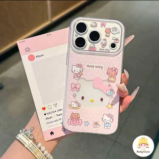 เคสโทรศัพท์ Hello Kitty ลายจุด เหมาะสำหรับ IPhone 17 16 14 15 13 12 11 Pro Max XR X XS Max 7 6 8 15 14 Plus Air