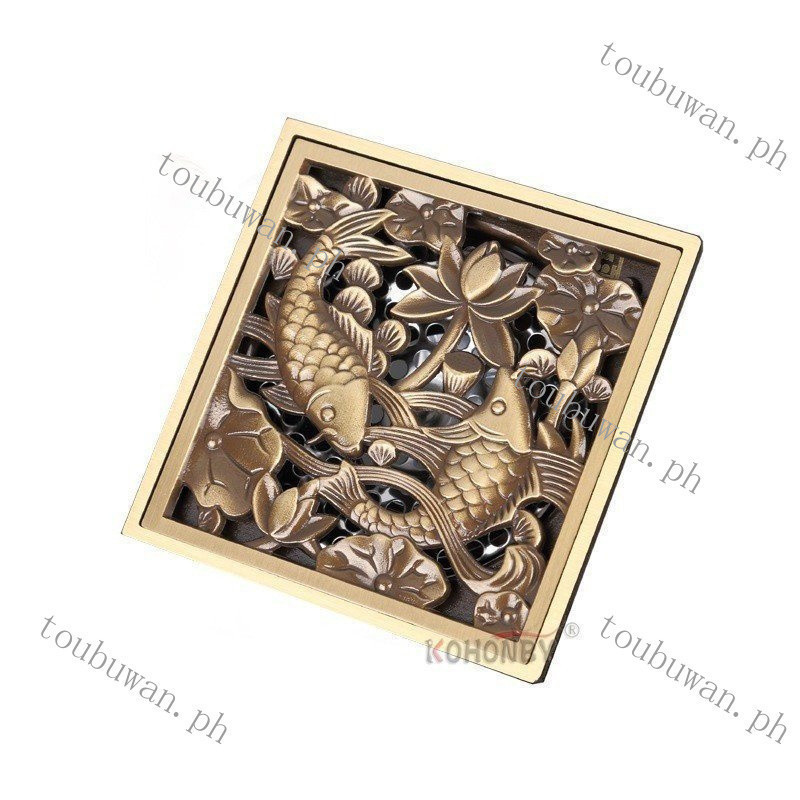 ท่อระบายน้ําชั้นทองเหลือง 10 * 10 การออกแบบระงับกลิ่นกายและแมลง FU6D CEBU K3XW 7RIX