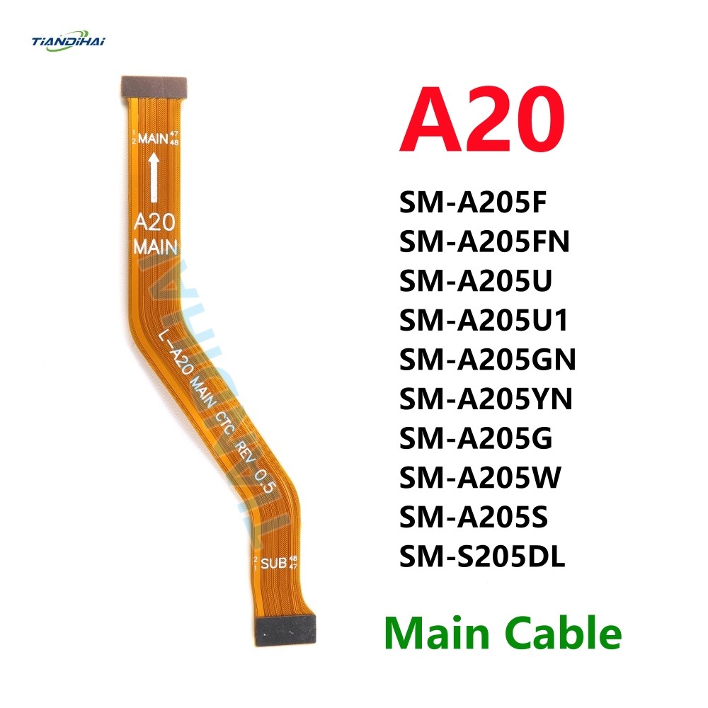 หลัก SUB สําหรับ Samsung Galaxy A20 A205F A205FN A205U A205G A205W บอร์ดชาร์จเชื่อมต่อ USB เมนบอร์ด 