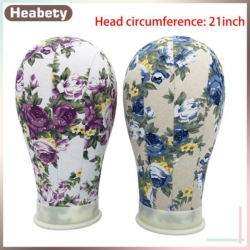[ Heabety] 22 นิ้วผ้าใบ Blo Mannequin Head สําหรับวิกผมทํา Manikin ที่ทนทานสําหรับจอแสดงผลจัดแต่งทรง