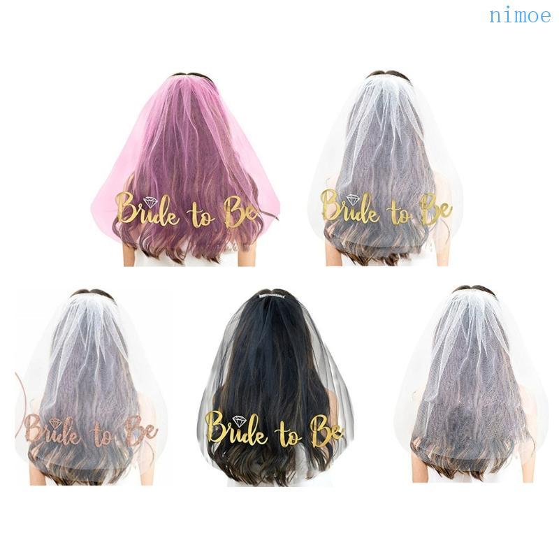 Nio Bride To-Be Veil เจ้าสาวสําหรับผ้าคลุมหน้างานแต่งงาน Bachelorette Party Veil ผ้าคลุมหน้าเจ้าสาว