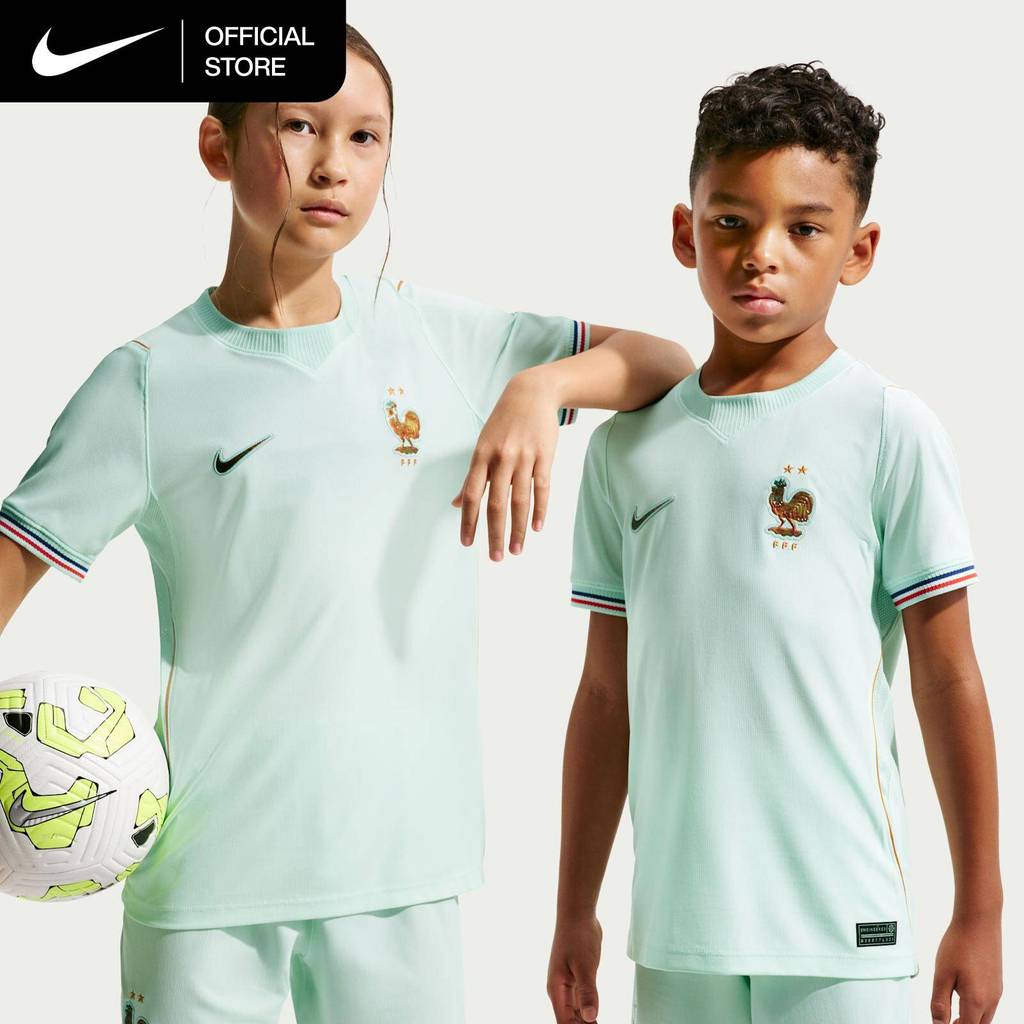 Nike Dri-FIT Big Kids' FFF 2026 Stadium Away Soccer Replica Jersey Top - Igloo [IB5202-394]