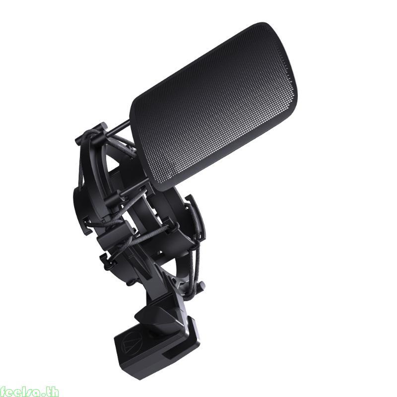 Feela Heavy Duty โลหะ Shock Mount Popping Filter สําหรับ AT2020 AT2035 AT2050 ไมโครโฟนการออกแบบเปิดด