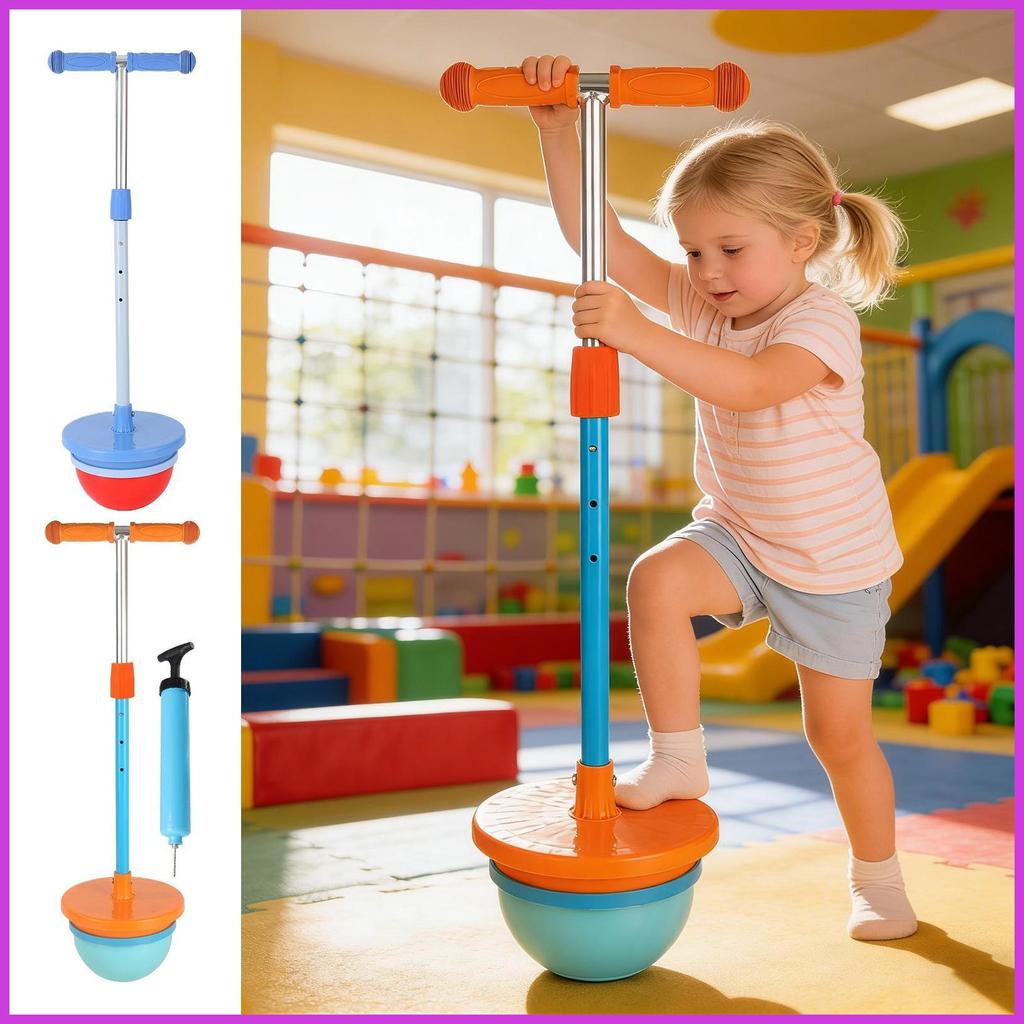 Bouncy Ball BALANCE ของเล่น Stick พร้อมที่จับ Telescopic BALANCE Bounce Ball สําหรับกลางแจ้งในร่มชาย