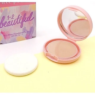 แป้งพัฟ CUTE PRESS 1-2-BEAUTIFUL AIRY MATTE FOUNDATION POWDER SPF 30 PA+++ - 02 LIGHT BEIGE (ไซส์มินิ) ขนาด 5g